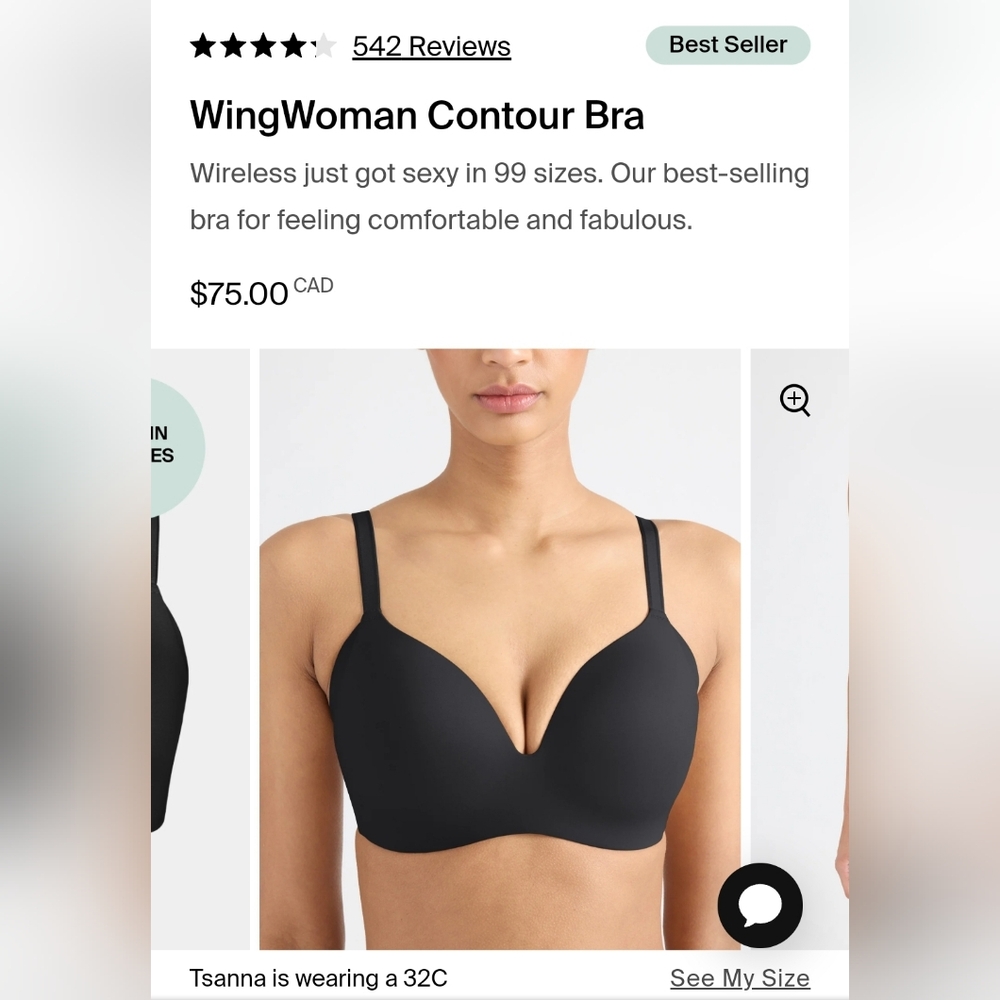 Knix WingWoman Contour Bra Size 5